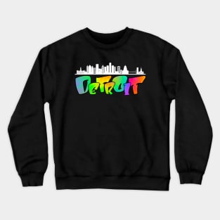 Detroit Michigan Skyline Crewneck Sweatshirt